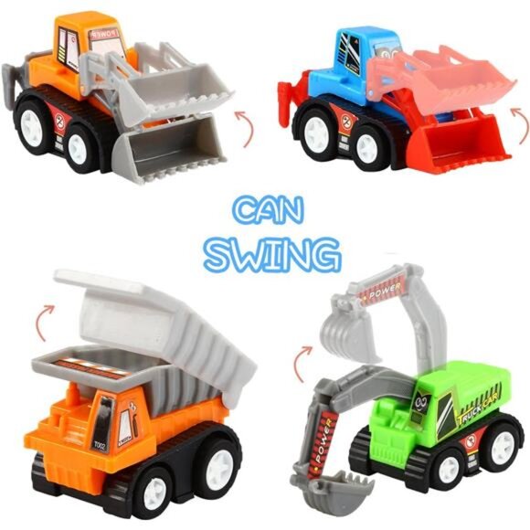 12-Piece Mini Truck Toy Kit - Pull Back Construction Vehicles for Kids - Picture 6 of 8